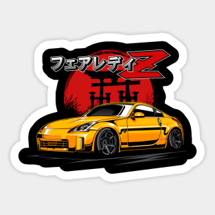 Fairlady 350z yellow Sticker